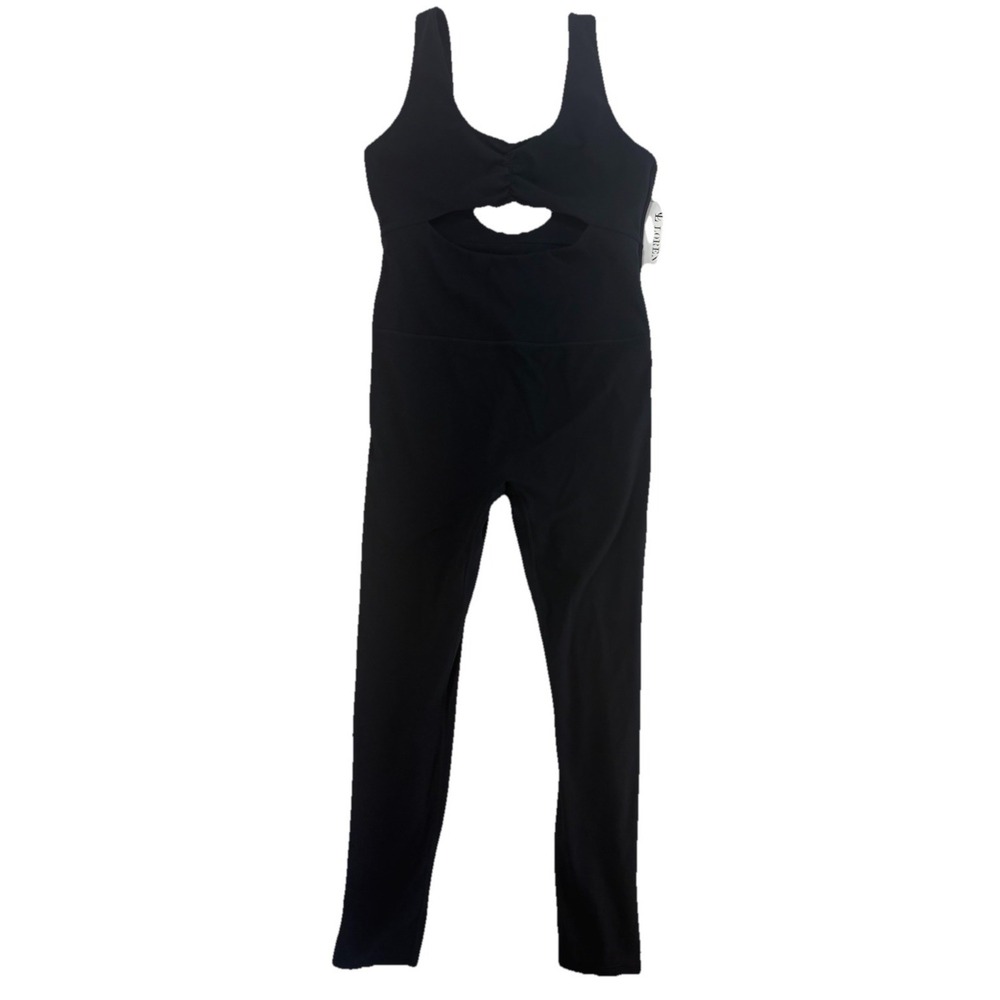 Cara Loren Black One Piece Cutout Jumpsuit Women's XL Black NWT